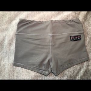 Slate Gray Fleo Shorts: Original Cut